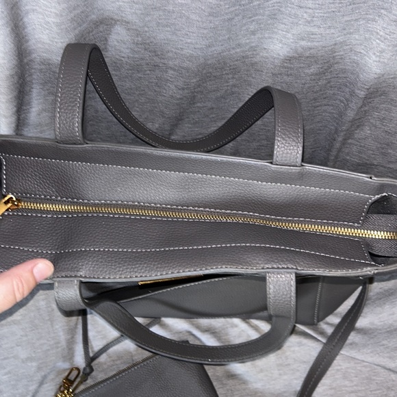 Brand new Love & Lore smaller grey vegan leather tote bag. - Picture 5 of 11